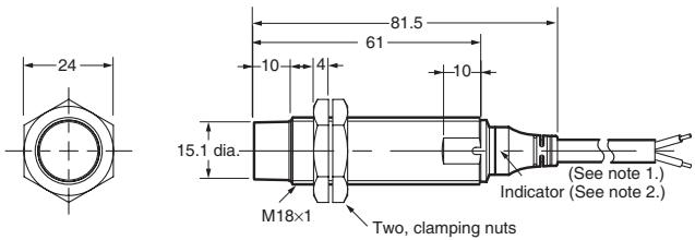OMRON E2A - Pre-wired Models (Non-shielded) - 12