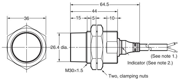 OMRON E2A - Pre-wired Models (Non-shielded) - 5