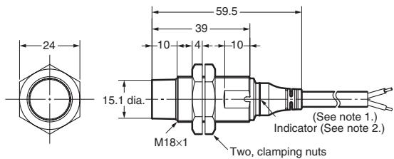 OMRON E2A - Pre-wired Models (Non-shielded) - 4