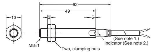 OMRON E2A - Pre-wired Models (Non-shielded) - 6