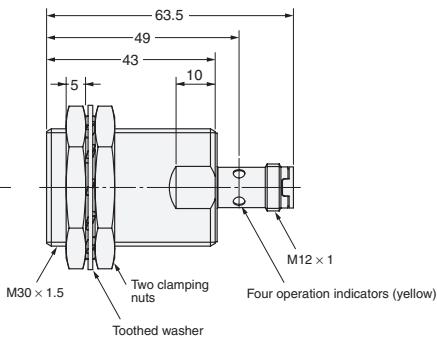 OMRON E2FM - M12 Connector Models - 8