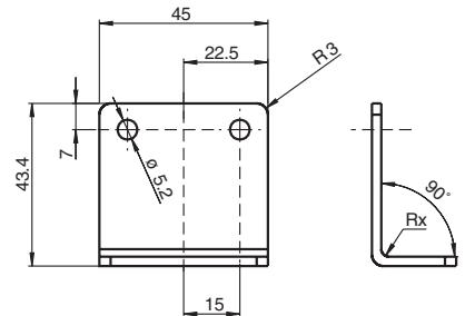 OMRON E3NT-R - 3-4-4 Adapter bracket E39-EL2 (order separately) - 1