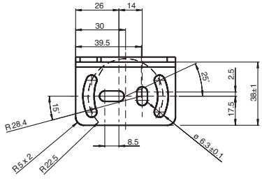 OMRON E3NT-R - 3-4-3 Universal mounting bracket E39-EL1 (order separately) - 5