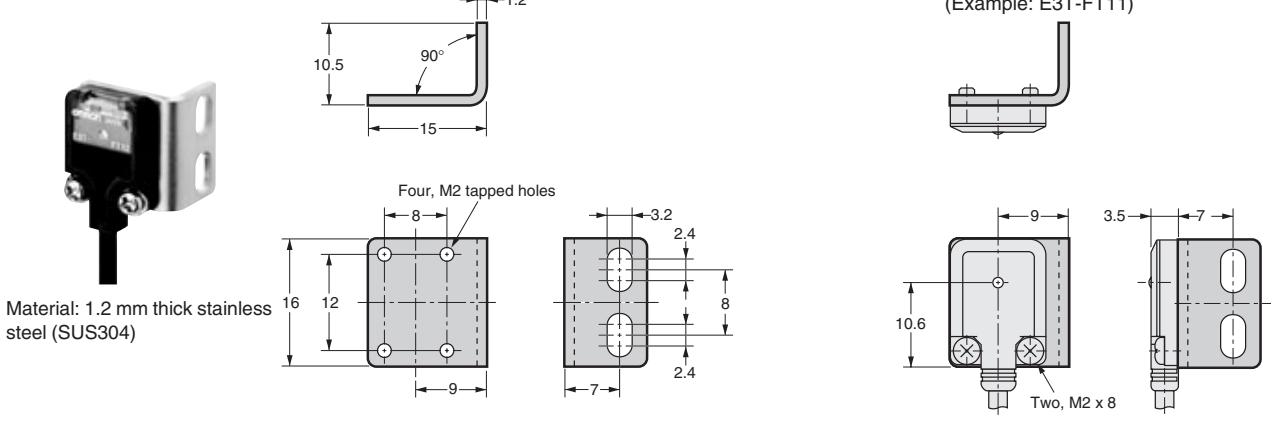 OMRON E3T - Mounting Brackets for Side-view Models - 25
