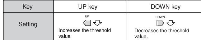 OMRON E3X-DA-S - Threshold values Manually setting - 1