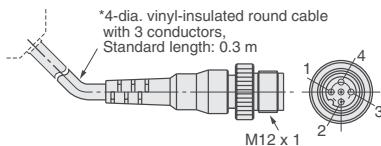 OMRON E3ZM - M12 Pre-wired Connector - 1