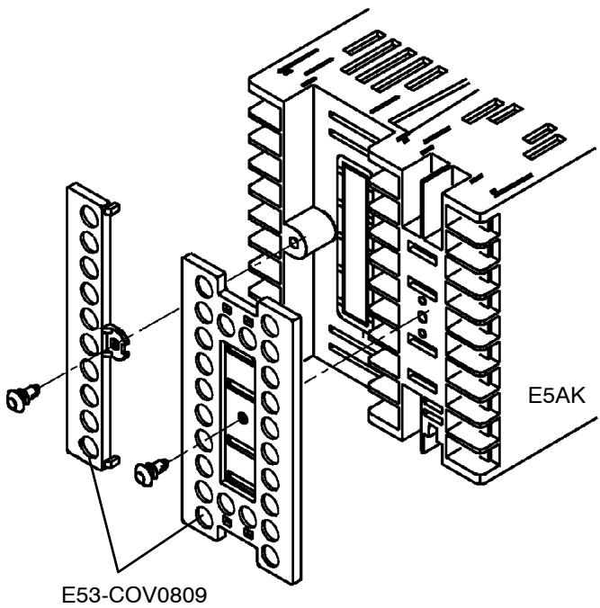 OMRON E5AK - - Setting up the terminal covers - 1