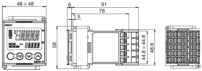 OMRON E5AN-H - 2-1-1 Dimensions - 1