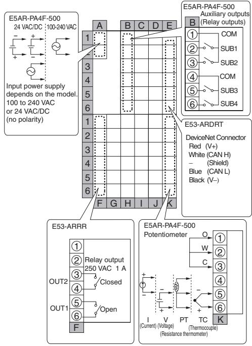 OMRON E5AR - 3-2-1 Connections - 6