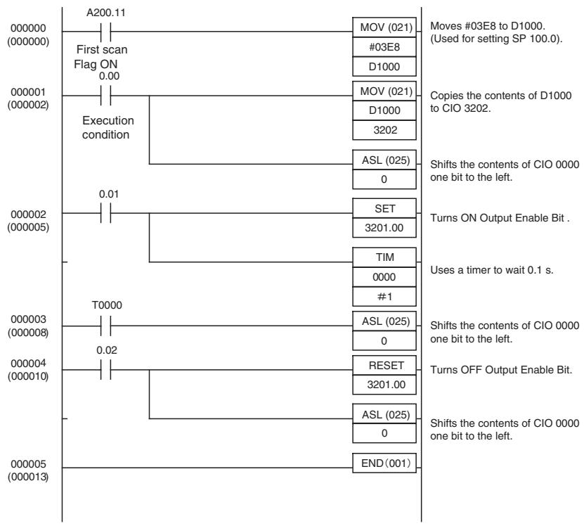 OMRON E5AR - Programming Example - 1