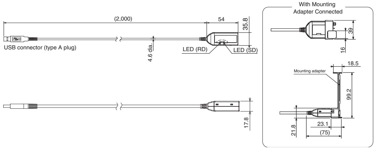 OMRON E5CN-H - Appearance (Unit: mm) - 1