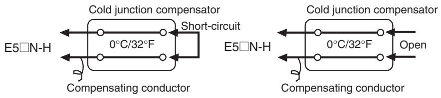 OMRON E5CN-H - - Connecting the Cold Junction Compensator - 1