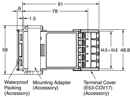 OMRON E5CN-U - Dimensions - 3