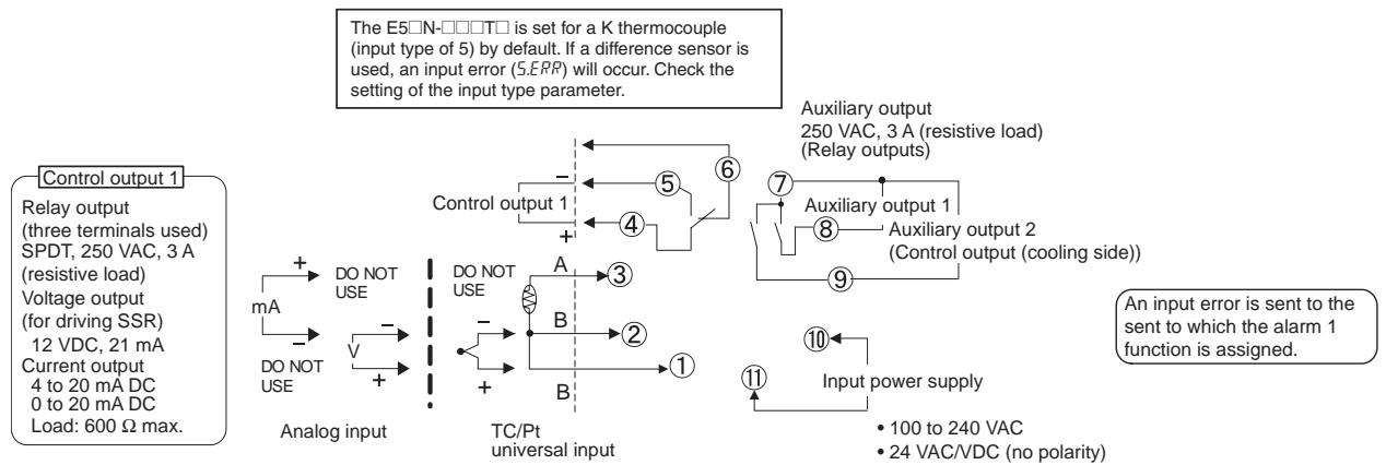 OMRON E5GN - 2-2-1 Terminal Arrangement - 3