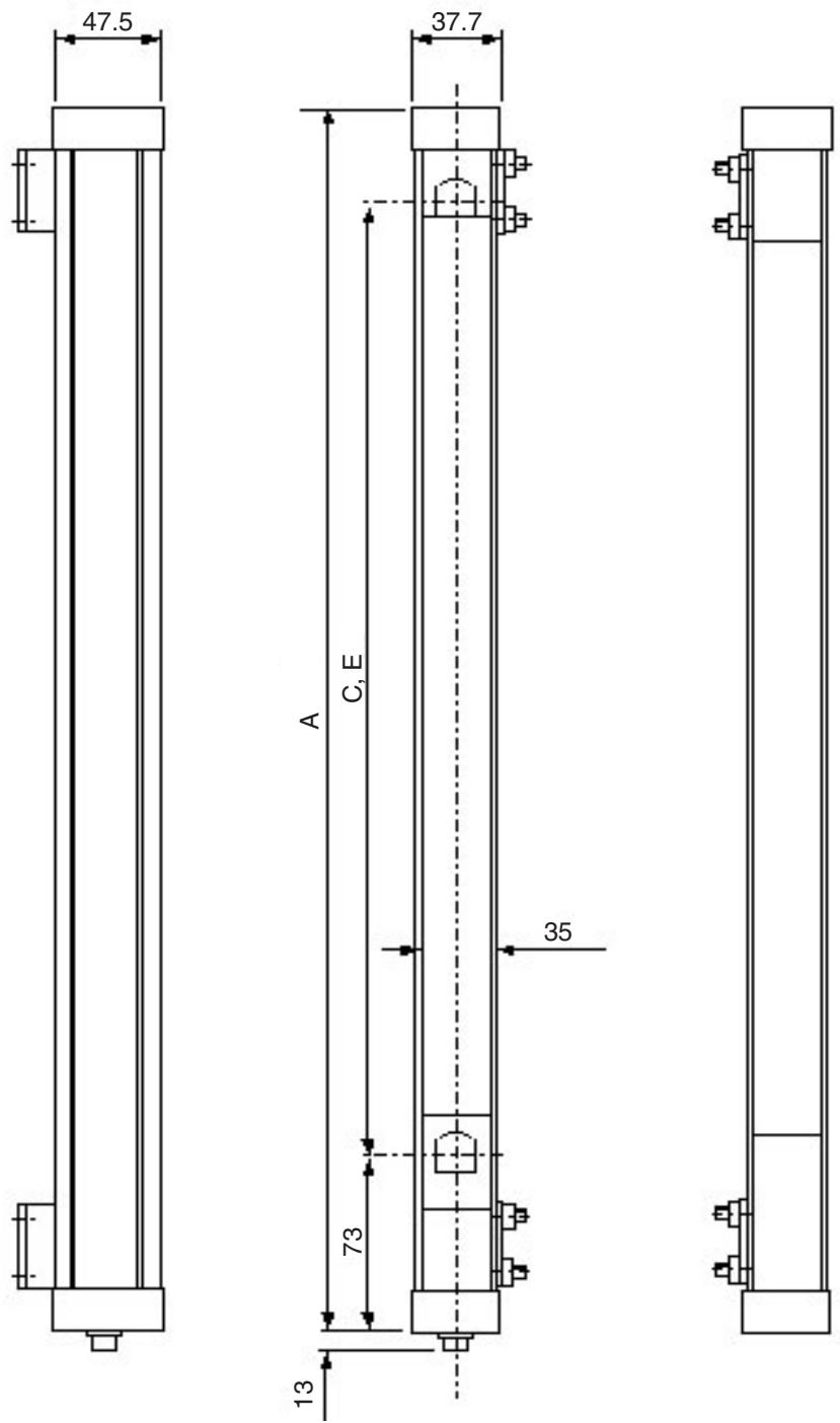 OMRON F3S-TGR-SB - Dimensions - 1