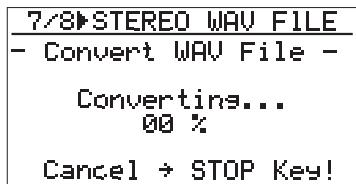 FOSTEX MR 8 - 2) After selecting the range to be converted using the [CURSOR Ⓤ/▶] keys, use the [CURSOR ▦] key to move the cursor to "[ENTER]" at the lower right of the screen, then press the [ENTER] key. - 1