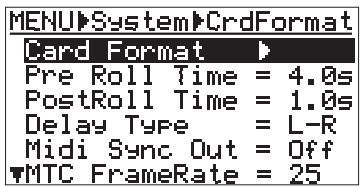 FOSTEX MR 8 - MIDI sync/MTC frame rate settings - 2
