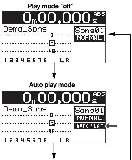 FOSTEX MR 8 - - Selecting a play mode - 2