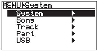 FOSTEX MR 8 - MENU screen - 1