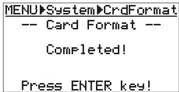 FOSTEX MR 8 - Formatting a card - 1