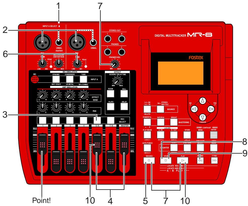 FOSTEX MR 8 - Recording onto two tracks - 1