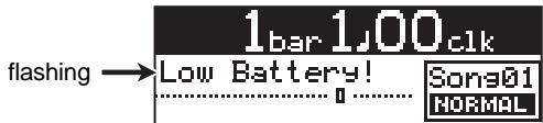 FOSTEX MR 8 - Low battery display - 1