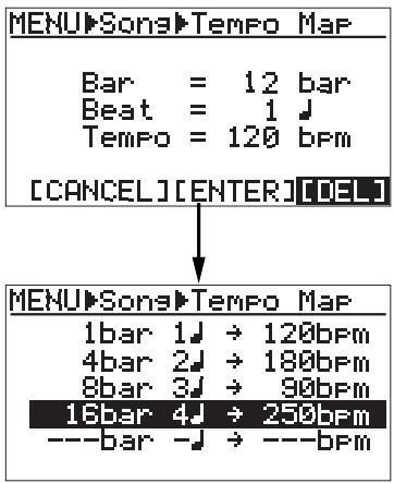 FOSTEX MR 8 - Deleting an unnecessary tempo setting - 2