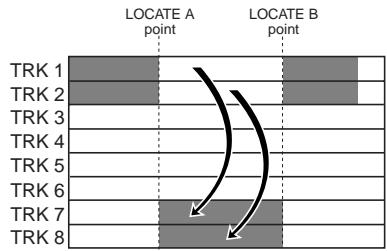 FOSTEX MR 8 - Moving the desired part to the other track(s) - 1