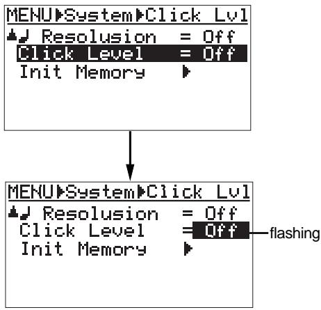 FOSTEX MR 8 - Setting the click level - 2