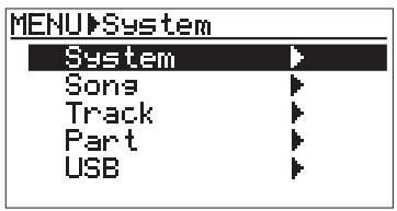 FOSTEX MR 8 - 1) While the recorder is stopped, press the [MENU] key to enter the menu mode. - 1