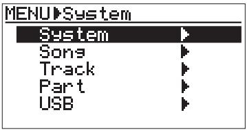 FOSTEX MR 8 - 1) While the recorder is stopped, press the [MENU] key to enter the menu mode. - 1