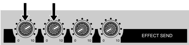 FOSTEX MR8HD - Adjusting the effect send levels - 1