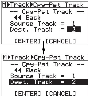 FOSTEX MR8HD - Copying/pasting track data - 7