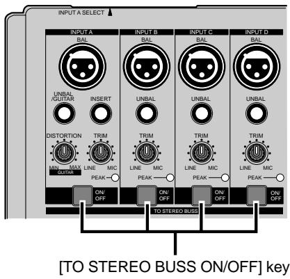 FOSTEX MR8HD - [TO STEREO BUSS ON/OFF] key setting - 1