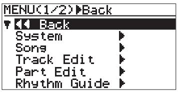 FOSTEX MR8HD - 1) While the recorder is stopped, press the [MENU/ENTER] knob to enter the menu mode. - 1