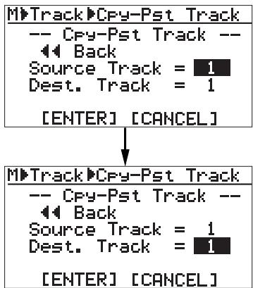 FOSTEX MR8HD - Copying/pasting track data - 6
