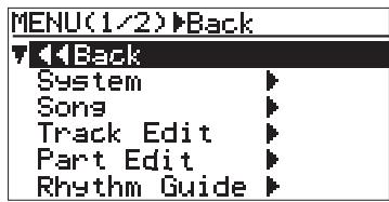 FOSTEX MR8HD - 2) While the recorder is stopped, press the [MENU/ENTER] knob to enter the menu mode. - 1