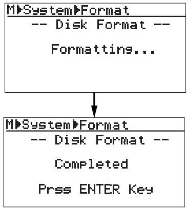 FOSTEX MR8HD - 4) Press the [MENU/ENTER] knob while holding down the [RECORD] key. - 1