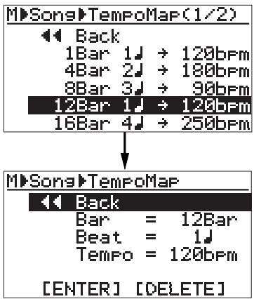 FOSTEX MR8HD - - Editing a tempo event - 1