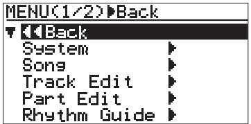 FOSTEX MR8HD - 1) While the recorder is stopped, press the [MENU/ENTER] knob to enter the menu mode. - 1
