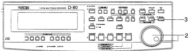 FOSTEX D-80 - Storing the Punch In/Punch Out point - 1