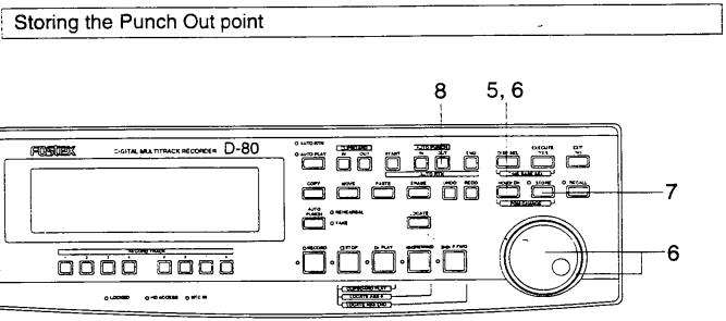 FOSTEX D-80 - Storing the Punch In/Punch Out point - 4