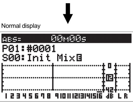 FOSTEX VF160 - Menu shown when turning power ON - 2