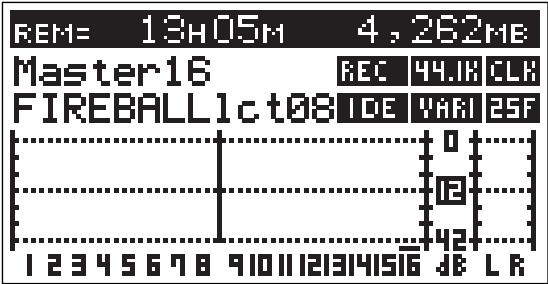 FOSTEX VF160 - REMAIN Display of Current Time Base - 1