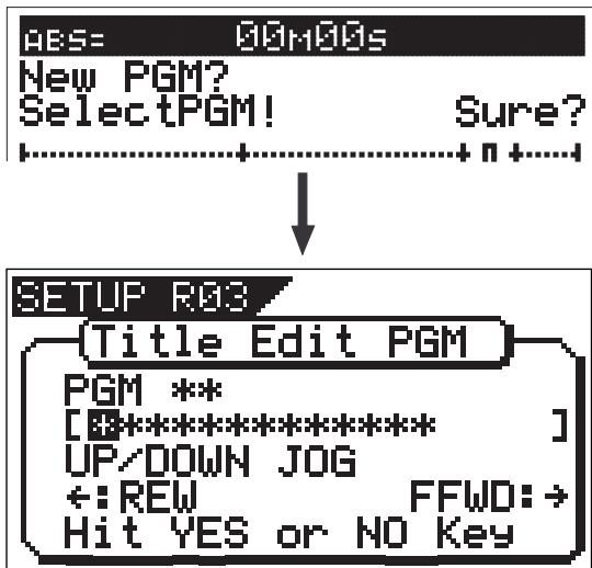 FOSTEX VF160 - Turn the [JOG] dial clockwise to find "New PGM?", then press the [ENTER/YES] key. - 1