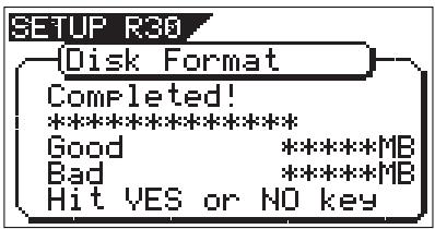 FOSTEX VF160EX - Press the [ENTER/YES] key while the [RECORD] key is depressed. - 2