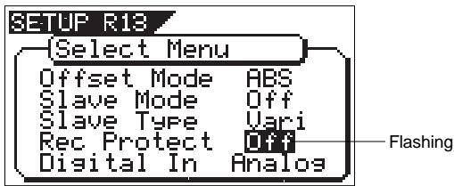 FOSTEX VF160EX - Select "Rec Protect" in the menu selection display and then press the [ENTER/YES] key. - 1