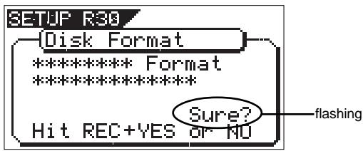 FOSTEX VF160EX - Select the format type with the [F FWD] key or [REWIND] key. Then press the [ENTER/YES] key. - 1