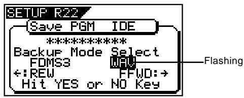 FOSTEX VF160EX - While "BkUp" is flashing, press the [ENTER/YES] key. - 1
