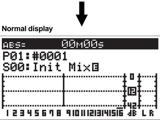 FOSTEX VF160EX - Menu shown when turning power ON - 2